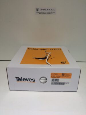 CABLE TELEFONILLO TELEVES 1 PAR REF.: 217001 (Rollos 250 mts)